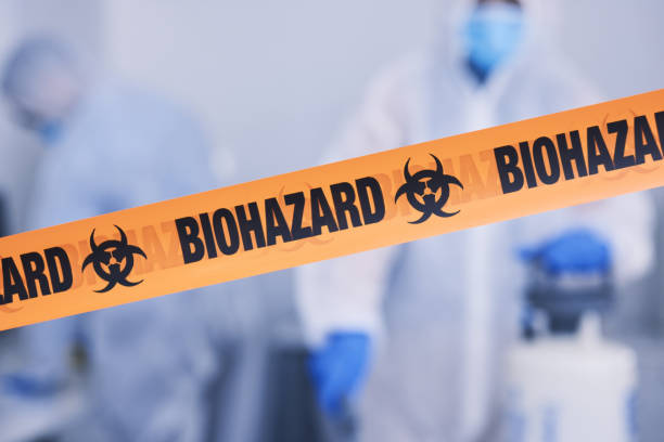 Professional Biohazard technician working in Rice, TX